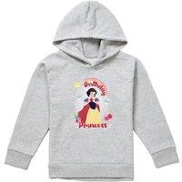 Disney Snow White Birthday Princess & Friends Youth Kids Pull-Over Hoodie, Athletic Heather in Grey | Size: 9-11 Years