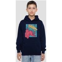 Marvel Spiderman Thwip Panel Youth Kids Pull-Over Hoodie, Navy | Size: 7-8 Years