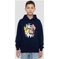 Disney Star Wars Bb8 Abstract Youth Kids Pull-Over Hoodie, Navy | Size: 7-8 Years
