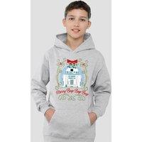 Disney Star Wars Christmas R2D2 Merry Beep Boop Beep Youth Kids Pull-Over Hoodie, Athletic Heather in Grey | Size: 5-6 Years