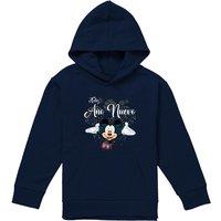 Disney Mickey Mouse Firework New Year Spanish Youth Kids Pull-Over Hoodie, Navy | Size: 9-11 Years