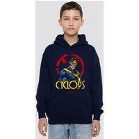 Marvel X-Men Cyclops Logo Youth Kids Pull-Over Hoodie, Navy | Size: 9-11 Years