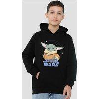 Disney Star Wars Grogu Spiral Youth Kids Pull-Over Hoodie, Black | Size: 12-13 Years