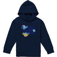 Disney Aladdin The Genie I Don'T Feel Like My Selves Today Youth Kids Pull-Over Hoodie, Navy | Size: 7-8 Years