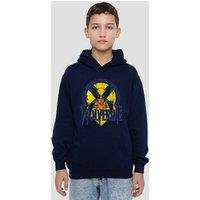 Marvel X-Men Retro Wolverine Youth Kids Pull-Over Hoodie, Navy | Size: 7-8 Years