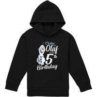 Disney Frozen Chillin Like Olaf 5Th Birthday Youth Kids Pull-Over Hoodie, Black | Size: 9-11 Years