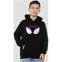Marvel Ghost Spider Eyes Youth Kids Pull-Over Hoodie, Black | Size: 5-6 Years
