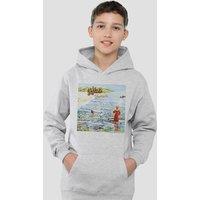 Genesis Foxtrot Youth Kids Pull-Over Hoodie, Athletic Heather in Grey | Size: 9-11 Years