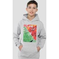 Marvel The Hulk Vs Red Hulk Youth Kids Pull-Over Hoodie, Athletic Heather in Grey | Size: 7-8 Years