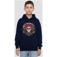 Disney Coco Day Of The Dead Patch With Miguel, Ernesto, Hector Youth Kids Pull-Over Hoodie, Navy | Size: 9-11 Years