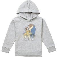 Disney Beauty & The Beast Belle Beast Castle Youth Kids Pull-Over Hoodie, Athletic Heather in Grey | Size: 7-8 Years