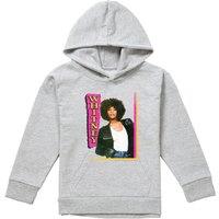 Whitney Houston Whitney Youth Kids Pull-Over Hoodie, Athletic Heather in Grey | Size: 9-11 Years