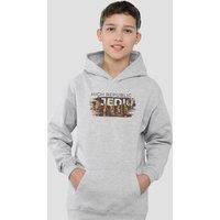 Disney Star Wars The Acolyte High Republic Jedi Ink Group Youth Kids Pull-Over Hoodie, Athletic Heather in Grey | Size: 9-11 Years