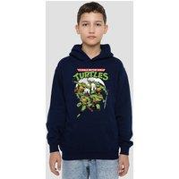 Nickelodeon TMNT Midnight Group Youth Kids Pull-Over Hoodie, Navy | Size: 12-13 Years