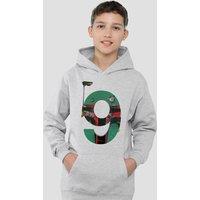 Disney Star Wars Boba Fett 9 Youth Kids Pull-Over Hoodie, Athletic Heather in Grey | Size: 5-6 Years