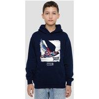 Marvel Captain America Falcon Youth Kids Pull-Over Hoodie, Navy | Size: 5-6 Years