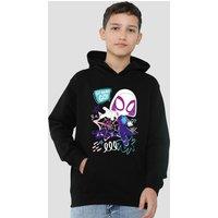 Marvel Spidey & His Amazing Friends Ghost Spider Go Webs Youth Kids Pull-Over Hoodie, Black | Size: 5-6 Years