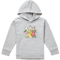 Disney Snow White Greetings From Dopey Youth Kids Pull-Over Hoodie, Athletic Heather in Grey | Size: 7-8 Years