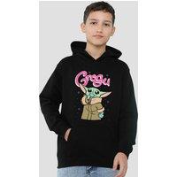 Disney Star Wars Grogu Bubble Youth Kids Pull-Over Hoodie, Black | Size: 7-8 Years