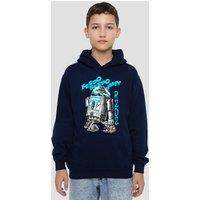 Disney Star Wars R2D2 Graff Youth Kids Pull-Over Hoodie, Navy | Size: 9-11 Years