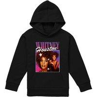 Whitney Houston She'S A Star Youth Kids Pull-Over Hoodie, Black | Size: 9-11 Years