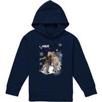 Disney Frozen Sven & Kristoff Snow Bros Youth Kids Pull-Over Hoodie, Navy | Size: 5-6 Years