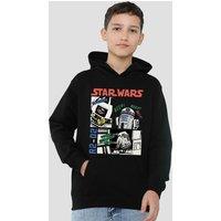 Disney Star Wars Beep Boop R2D2 Youth Kids Pull-Over Hoodie, Black | Size: 7-8 Years