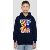 Hasbro Power Rangers Everyone Can Be A Ranger Youth Kids Pull-Over Hoodie, Navy | Size: 9-11 Years