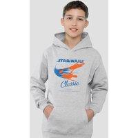 Disney Star Wars Classic Youth Kids Pull-Over Hoodie, Athletic Heather in Grey | Size: 7-8 Years