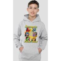Marvel Avengers Face Off-Youth Kids Pull-Over Hoodie, Athletic Heather in Grey | Size: 7-8 Years