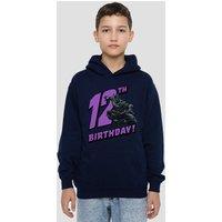 Marvel Black Panther Birthday 12 Youth Kids Pull-Over Hoodie, Navy | Size: 9-11 Years