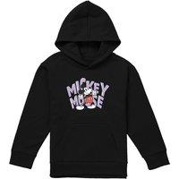 Disney Mickey Bubble Youth Kids Pull-Over Hoodie, Black | Size: 5-6 Years