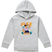 Disney Encanto Flex Alert Youth Kids Pull-Over Hoodie, Athletic Heather in Grey | Size: 7-8 Years