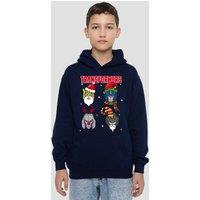 Hasbro Transformers Santa Robots Youth Kids Pull-Over Hoodie, Navy | Size: 7-8 Years