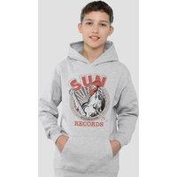 Sun Records Music Youth Kids Pull-Over Hoodie, Athletic Heather in Grey | Size: 5-6 Years