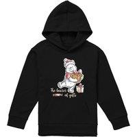 Disney Winnie The Pooh The Bearer Of Christmas Gifts Youth Kids Pull-Over Hoodie, Black | Size: 12-13 Years