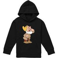 Snow White And The Seven Dwarfs, Sneezy Youth Kids Pull-Over Hoodie, Black | Size: 12-13 Years