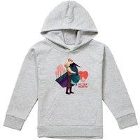 Disney Frozen Valentine'S Day Kristoff & Anna, My True North Youth Kids Pull-Over Hoodie, Athletic Heather in Grey | Size: 12-13 Years