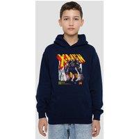 Marvel X-Men Wolverine Info Youth Kids Pull-Over Hoodie, Navy | Size: 5-6 Years