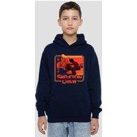 Disney Star Wars: Skeleton Crew Retro Kids Badge Youth Kids Pull-Over Hoodie, Navy | Size: 5-6 Years