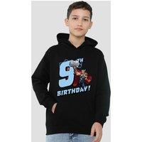 Marvel Thor Birthday 9 Youth Kids Pull-Over Hoodie, Black | Size: 5-6 Years