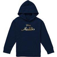 Disney Aladdin Logo Youth Kids Pull-Over Hoodie, Navy | Size: 12-13 Years