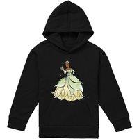 Disney The Princess & The Frog Be You. It'S Beautiful With Tiana Youth Kids Pull-Over Hoodie, Black | Size: 5-6 Years
