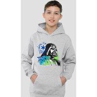 Disney Star Wars Darth Vader Empire Graffiti Youth Kids Pull-Over Hoodie, Athletic Heather in Grey | Size: 12-13 Years