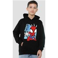 Marvel Spidey & His Amazing Friends Spidey Senses Youth Kids Pull-Over Hoodie, Black | Size: 12-13 Years
