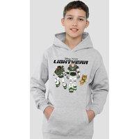 Disney Lightyear Squad Youth Kids Pull-Over Hoodie, Athletic Heather in Grey | Size: 7-8 Years