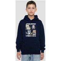 Disney Star Wars Four Box Trooper Youth Kids Pull-Over Hoodie, Navy | Size: 12-13 Years
