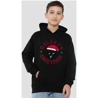 Star Wars - The Mandalorian Star Wars The Mandalorian Christmas Galaxy'S Greetings Youth Kids Pull-Over Hoodie, Black | Size: 12-13 Years