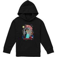 Disney Aladdin Birthday Princess With Jasmine & Abu Youth Kids Pull-Over Hoodie, Black | Size: 5-6 Years