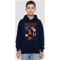 Disney Cowboy Checklist Youth Kids Pull-Over Hoodie, Navy | Size: 5-6 Years
